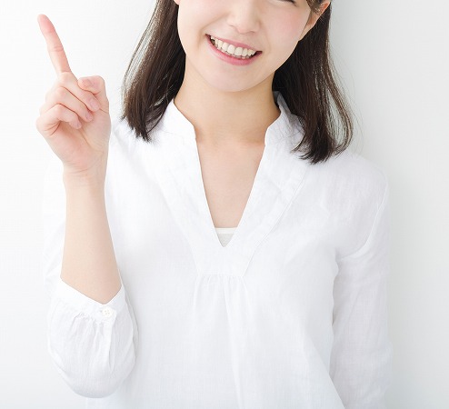 白服女性ここがポイント